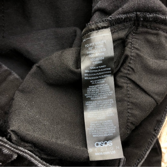 ASOS Design Black Jeans Size 30 - Picture 4 of 6